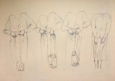 Original Figurative Body Drawings by florencia guerberof