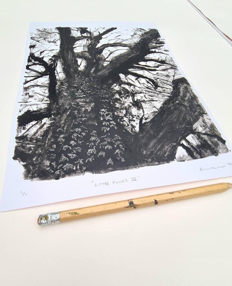 Original Expressionism Tree Printmaking by Stewart Taylor