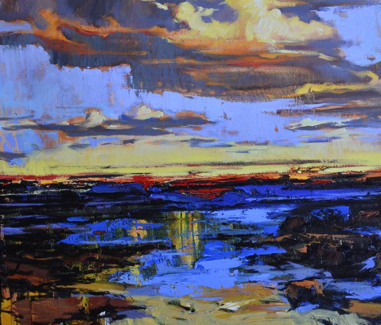 Original Expressionism Seascape Painting by Vira Hrabar