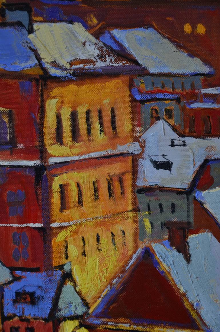 Original Architecture Painting by Vira Hrabar