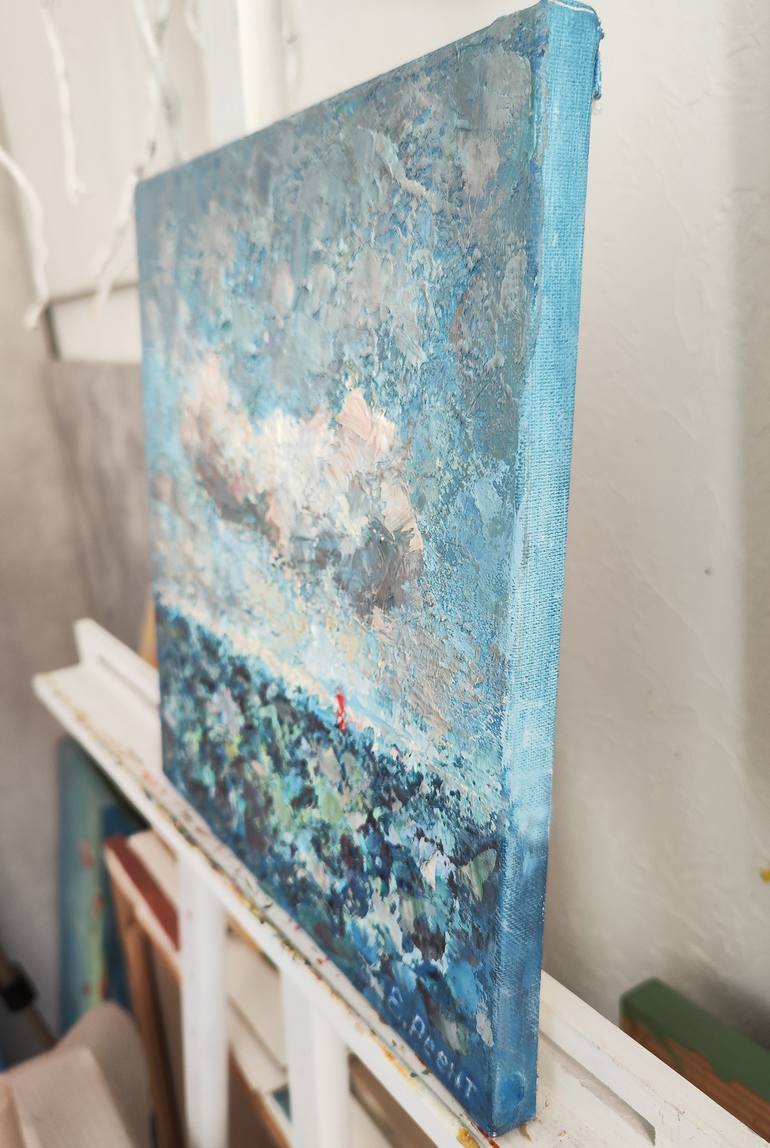Original Abstract Seascape Painting by Elena Reient
