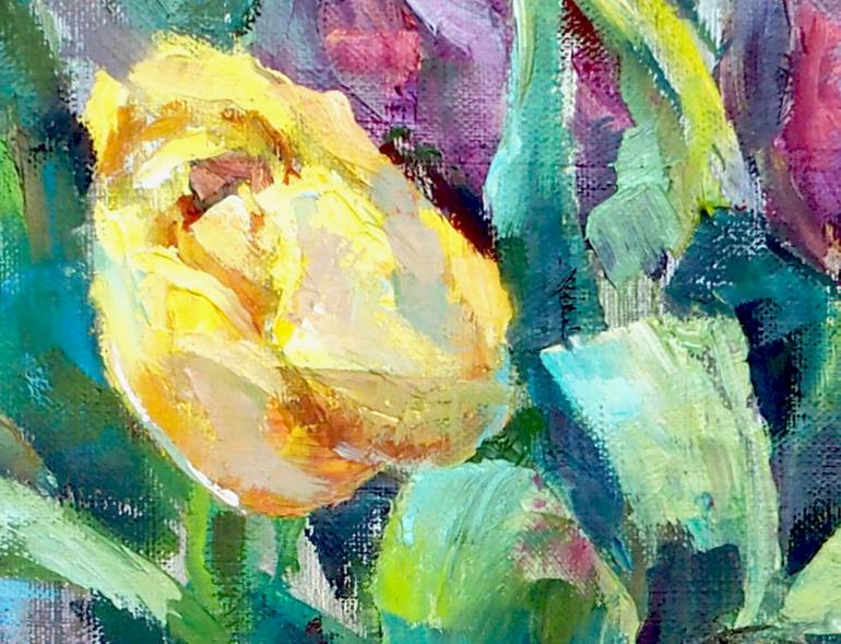 Original Impressionism Still Life Painting by Elena Reient