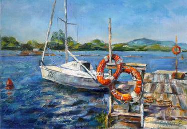 Print of Impressionism Yacht Paintings by Elena Reient