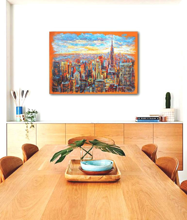 Original Expressionism Cities Painting by Elena Reient