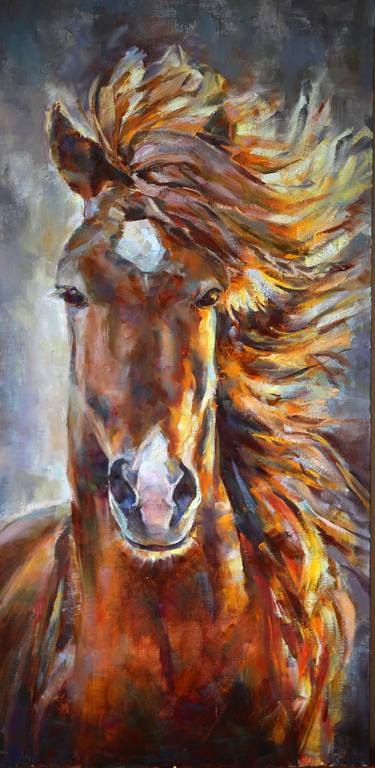 Print of Expressionism Horse Paintings by Elena Reient