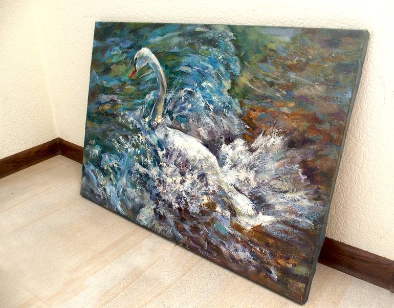 Original Fine Art Animal Painting by Elena Reient