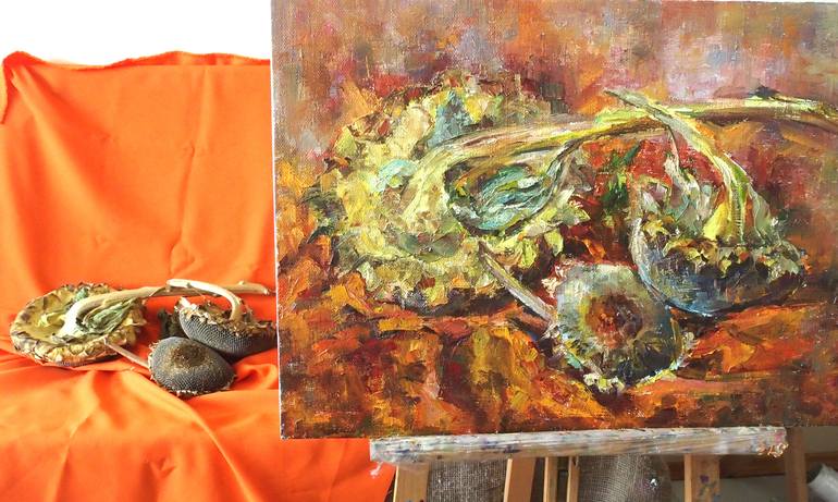 Original Impressionism Still Life Painting by Elena Reient