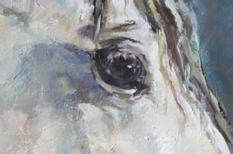 Original Expressionism Horse Painting by Elena Reient
