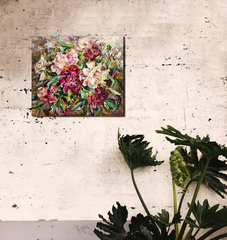 Original Art Deco Garden Painting by Elena Reient