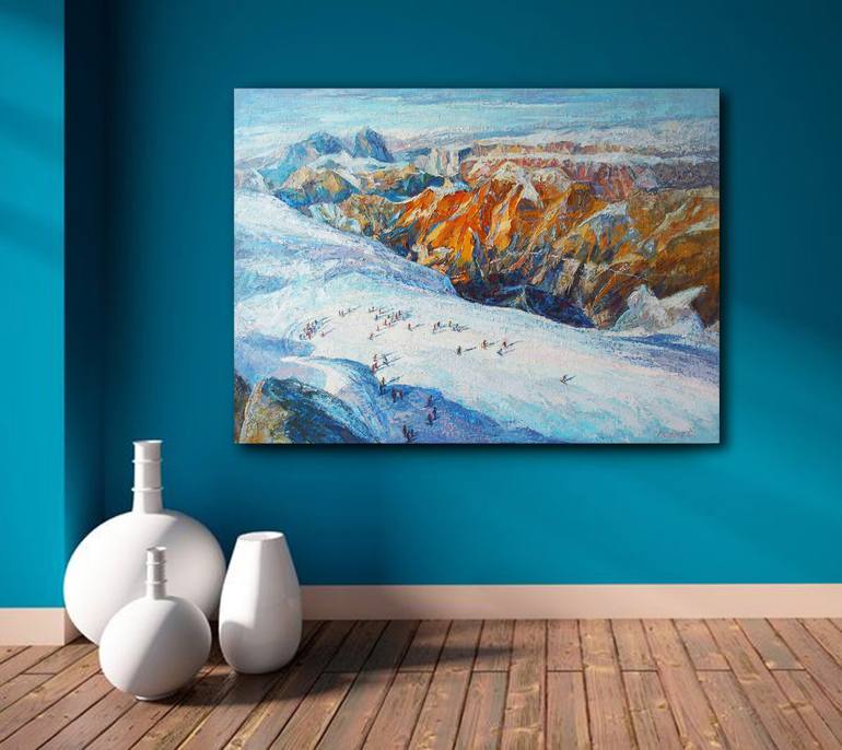 Original Expressionism Landscape Painting by Elena Reient