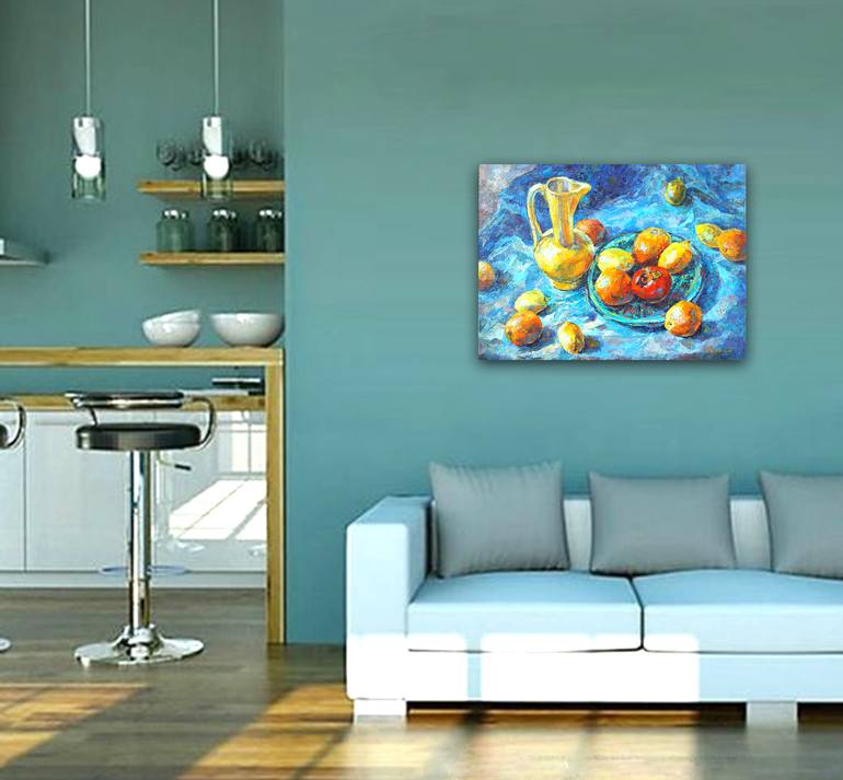 Original Expressionism Food Painting by Elena Reient