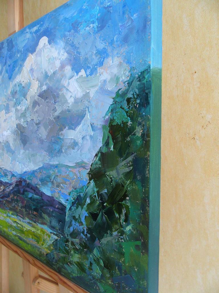 Original Expressionism Landscape Painting by Elena Reient