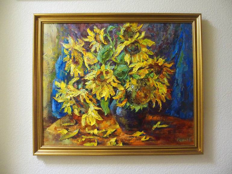 Original Expressionism Still Life Painting by Elena Reient