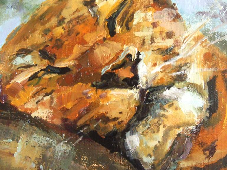 Original Fine Art Animal Painting by Elena Reient