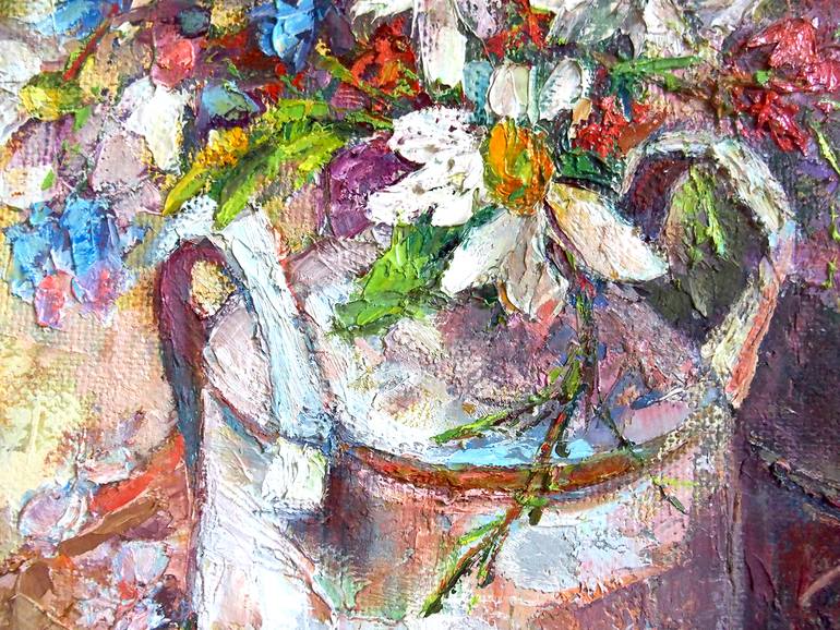 Original Expressionism Still Life Painting by Elena Reient