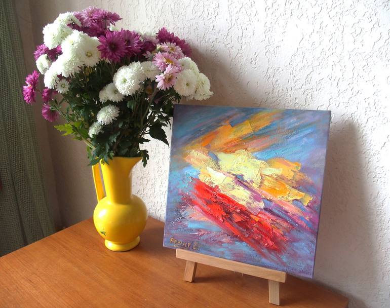 Original Abstract Expressionism Abstract Painting by Elena Reient