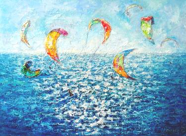 Kiteserfing. Seascape. thumb