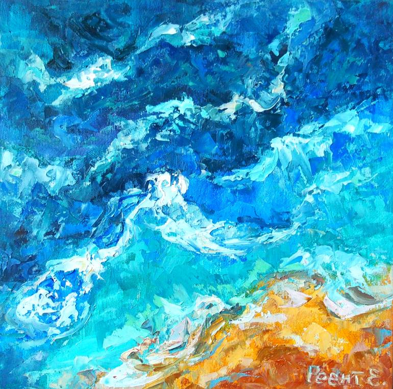 Sapphire coast. Painting by Elena Reient | Saatchi Art