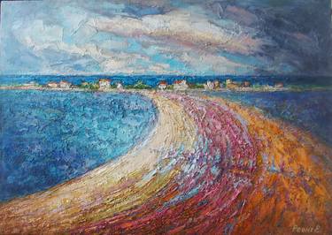 Print of Expressionism Beach Paintings by Elena Reient