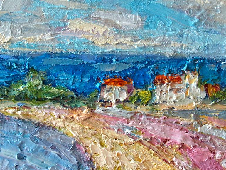 Original Expressionism Beach Painting by Elena Reient