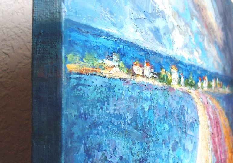 Original Expressionism Beach Painting by Elena Reient