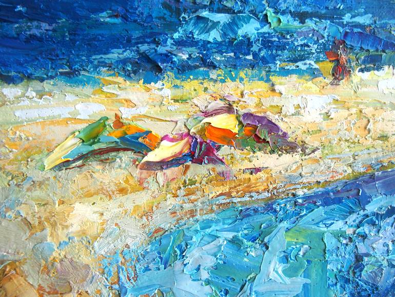 Original Abstract Expressionism Seascape Painting by Elena Reient