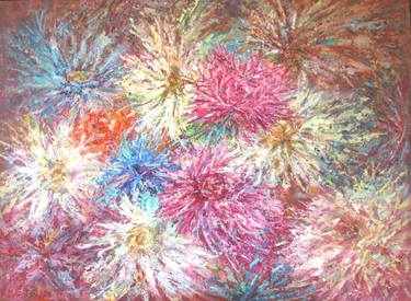 Original Impressionism Floral Painting by Elena Reient