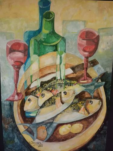 Original Fish Paintings by Abdelrahman Shamieh
