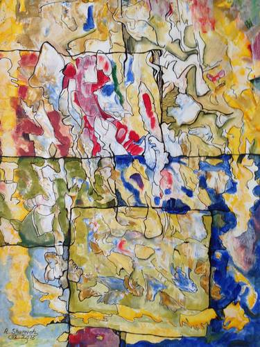 Original Abstract Expressionism Abstract Paintings by Abdelrahman Shamieh