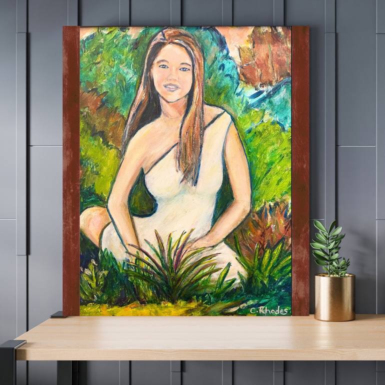 Original Impressionism Women Painting by Corbyn Rhodes