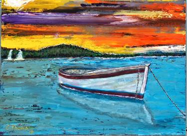 Original Impressionism Boat Paintings by Corbyn Rhodes