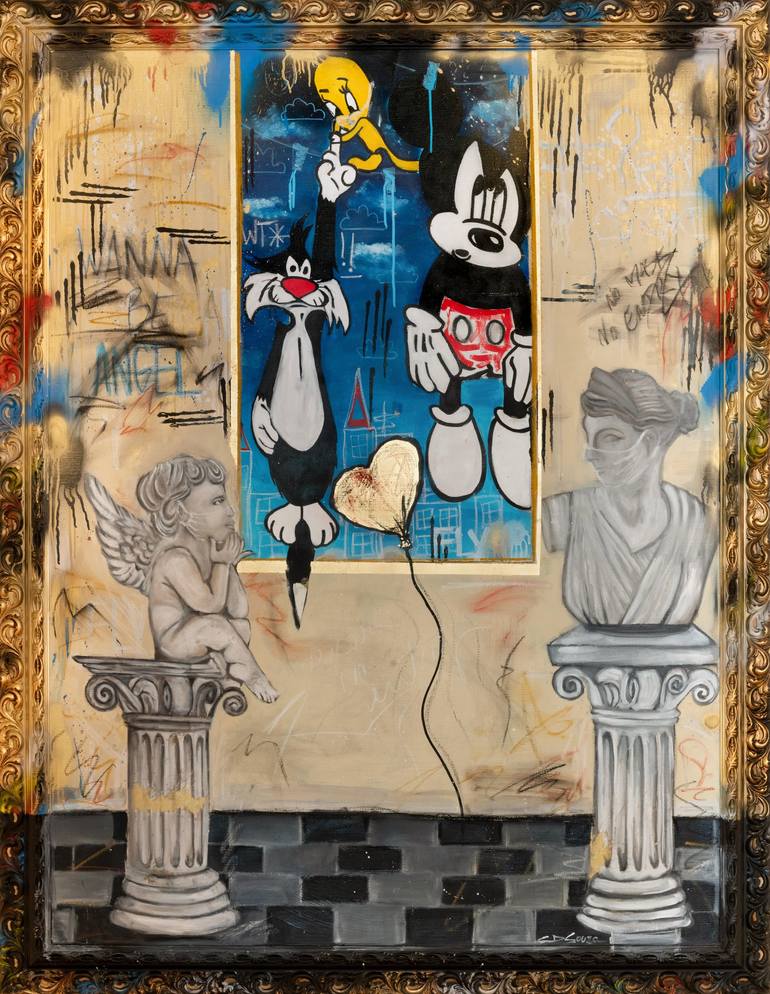 No Mask No Entry Painting by Caroline de Souza CDSouza art Saatchi Art