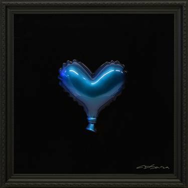 Wall Sculpture Unbeaten Heart Blue thumb