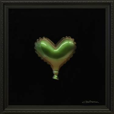 Wall Sculpture Unbeaten Heart Green thumb