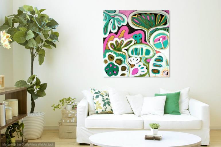 Original Abstract Floral Painting by Sarah Morrow