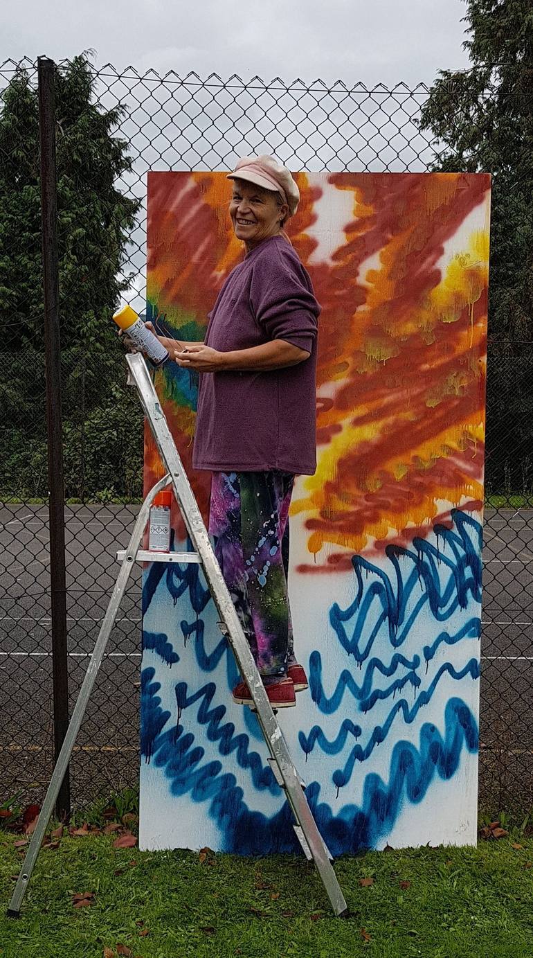 Original Street Art Abstract Painting by Julia Woodman