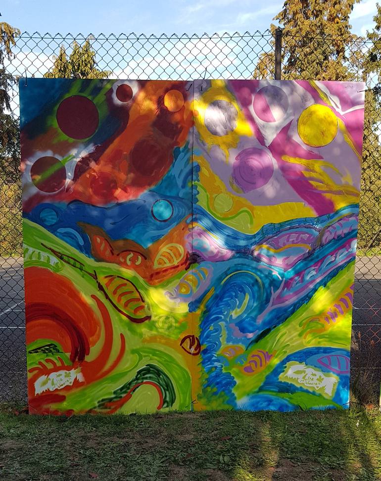 Original Abstract Expressionism Abstract Painting by Julia Woodman