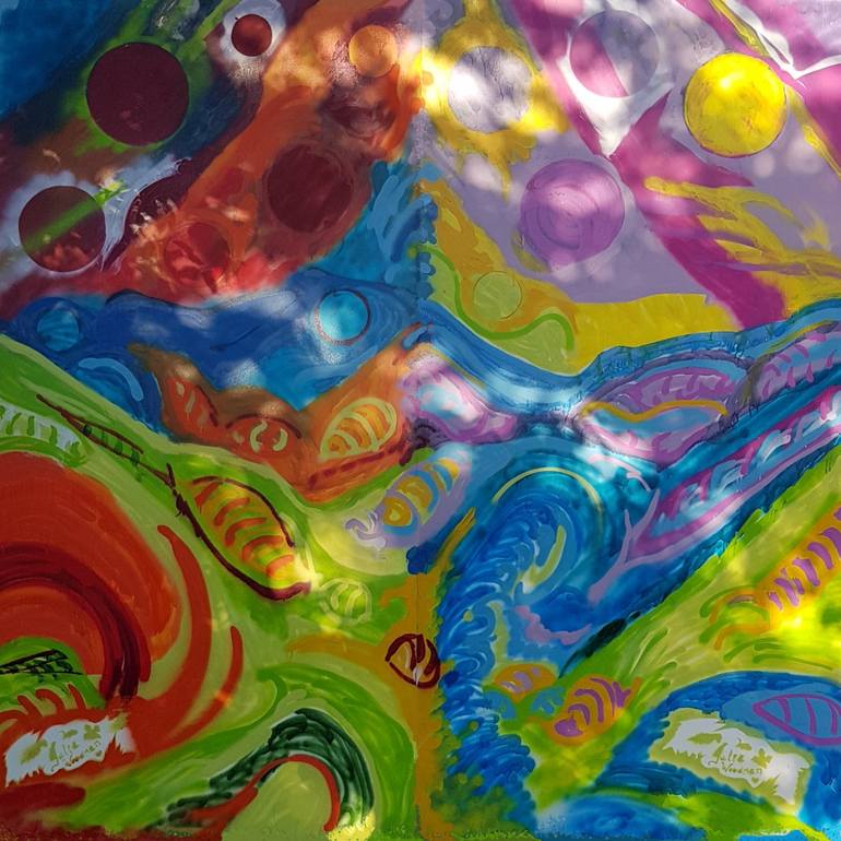 Original Abstract Expressionism Abstract Painting by Julia Woodman