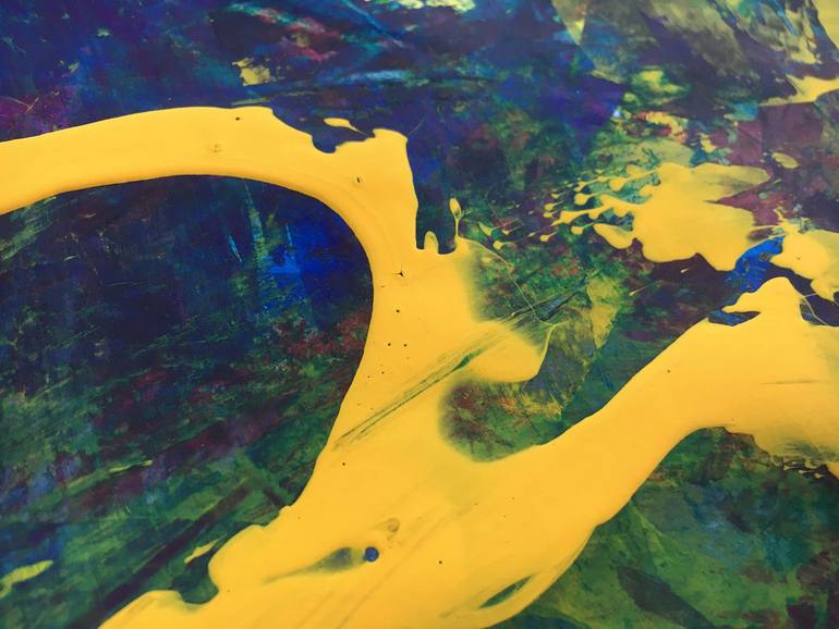 Original Conceptual Abstract Painting by Toli Menkiv