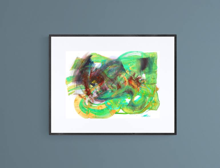 Original Conceptual Abstract Painting by Toli Menkiv