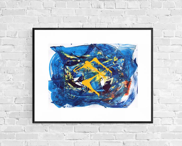 Original Conceptual Abstract Painting by Toli Menkiv