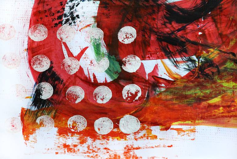 Original Conceptual Abstract Painting by Toli Menkiv