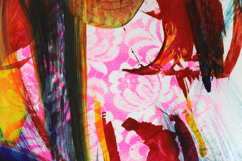 Original Abstract Expressionism Abstract Painting by Toli Menkiv