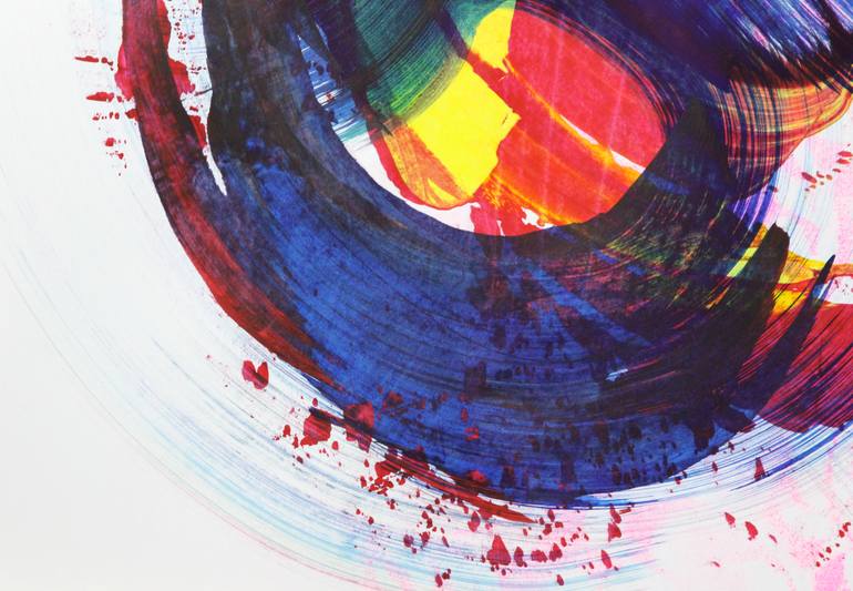 Original Abstract Expressionism Abstract Painting by Toli Menkiv