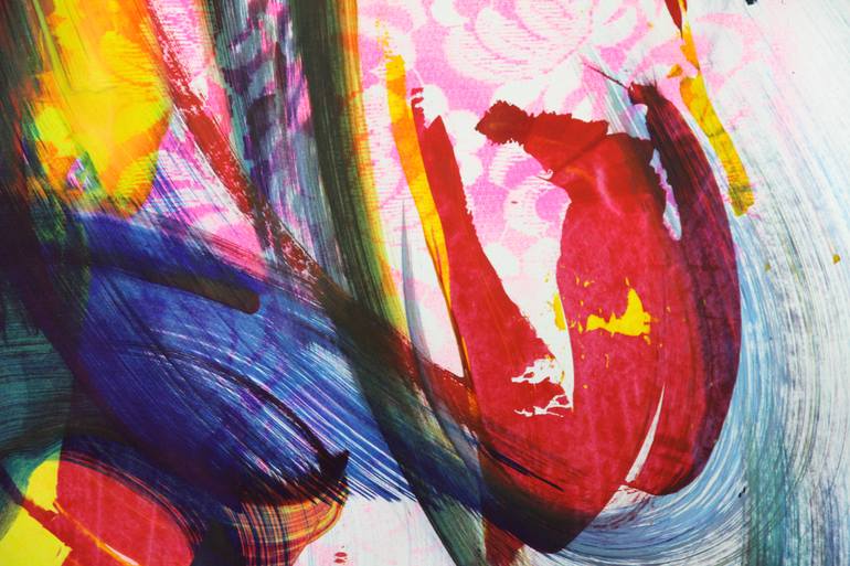 Original Abstract Expressionism Abstract Painting by Toli Menkiv