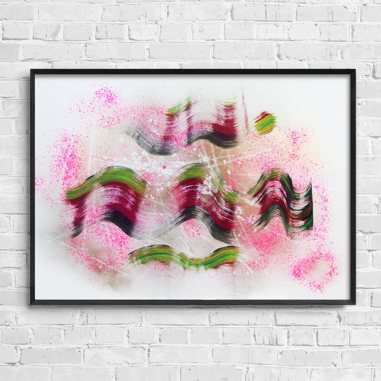 Original Abstract Expressionism Abstract Painting by Toli Menkiv