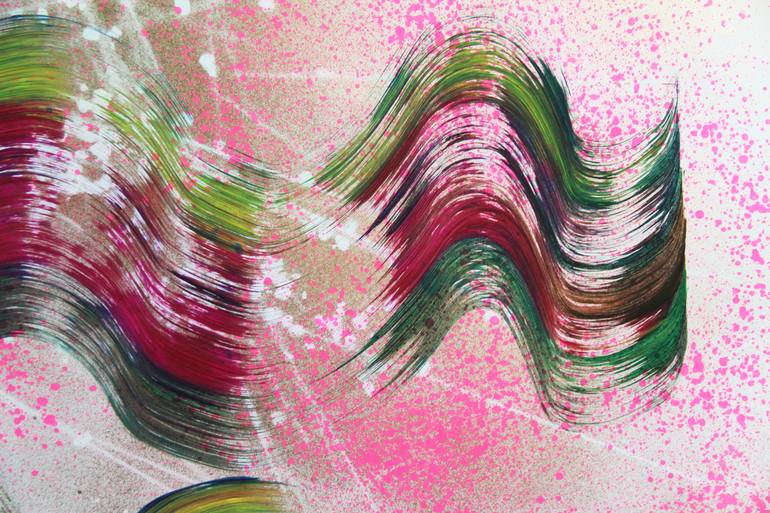 Original Abstract Expressionism Abstract Painting by Toli Menkiv