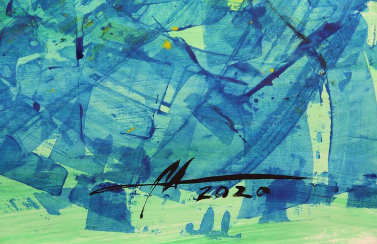 Original Conceptual Abstract Painting by Toli Menkiv