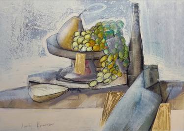 Still Life: Pears, Grapes and Wine thumb