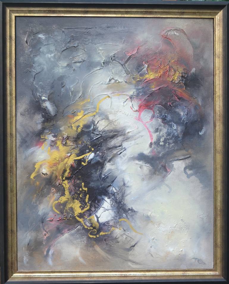Original Abstract Expressionism Abstract Painting by Teodora Prodanova